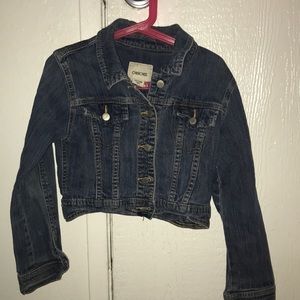 Girls crop jean jacket, size M (7/8)